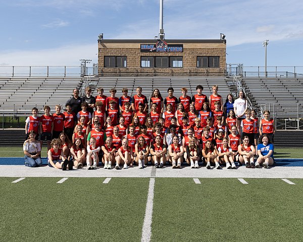track team picture centered on football press box